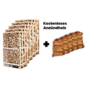 5x hele pallet essen haardhout 25cm + gratis 5x aanmaakhout