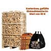 Palette Kaminholz 33cm nach Wahl + gratis gefüllte Tragetasche im Wert von 30 €