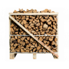 Halve pallet ovengedroogd beuken haardhout zonder schors - Vooraanzicht