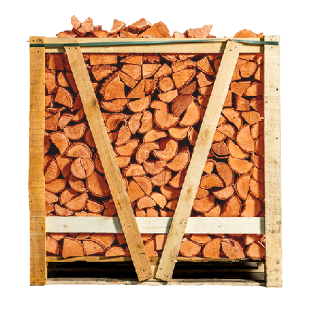 Halbe palette kammergetrocknetes gespalten Erle Brennholz 25cm main product photo