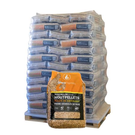 Palette Giant Flames Holzpellets 65 Säcke x 15 kg (975 kg) main product photo