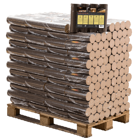 Runde Buche Brikettspallet 96 Packungen x 10 kg (960 kg) main product photo