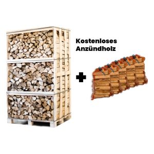 Ganze Palette Hainbuche Brennholz + 5 Säcke Anzündholz gratis