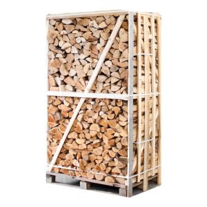 Ganze Palette ofengetrocknetes, gespaltenes Birken-/Eschen-Kaminholz-Mix 25 cm
