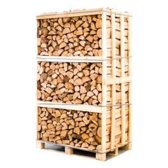 Ganze Palette ofengetrocknetes, gespaltenes Eichen-Kaminholz, 25 cm
